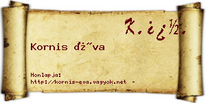 Kornis Éva névjegykártya